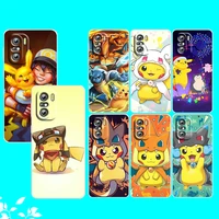 pokemon pikachu cute for xiaomi redmi note 10s 10 k50 k40 gaming pro 10 9at 9a 9c 9t 8 7a 6a 5 4x transparent phone case