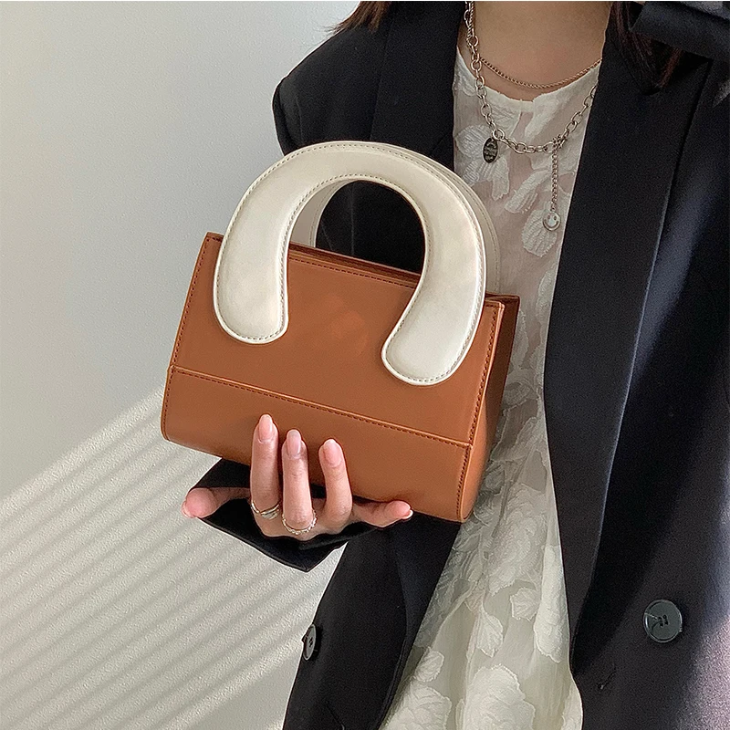 

Дизайнерская сумочка, роскошная Милая контрастная маленькая сумка на плечо, мессенджер, маленький токирующий мешок