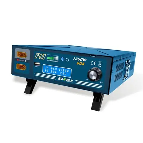 

EV-PEAK PJ1 1350W 60A зарядное устройство высокой мощности с двойным выходным выключателем питания с USB-портом