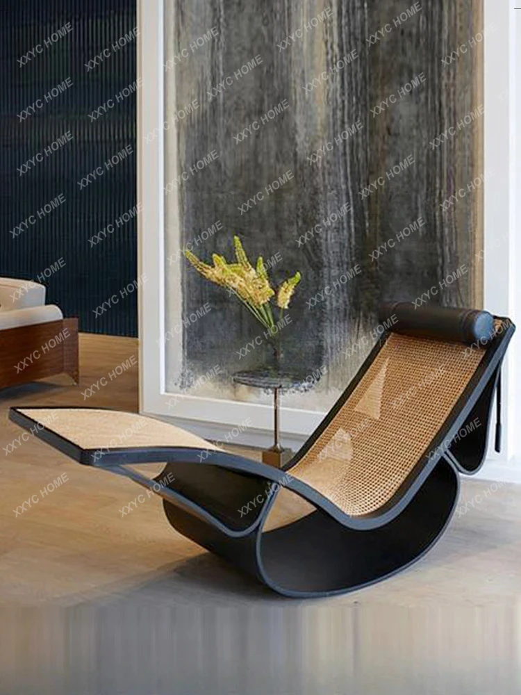 Кресло из ротанга балкон диван отдых бесшумный шезлонг в японском стиле