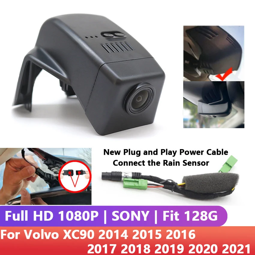 Hidden HD 1080P Plug and play Car Wifi DVR Video Recorder Dash Cam Camera For Volvo XC90 2014 2015 2016 2017 2018 2019 2020 2021