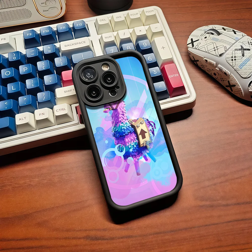 Фото Чехол для телефона F-FORTNITE Llama для iPhone 12 11 13 14 15 16 17 Max Pro Plus Air Mini, гибкий силиконовый чехол с защитой от падений №4
