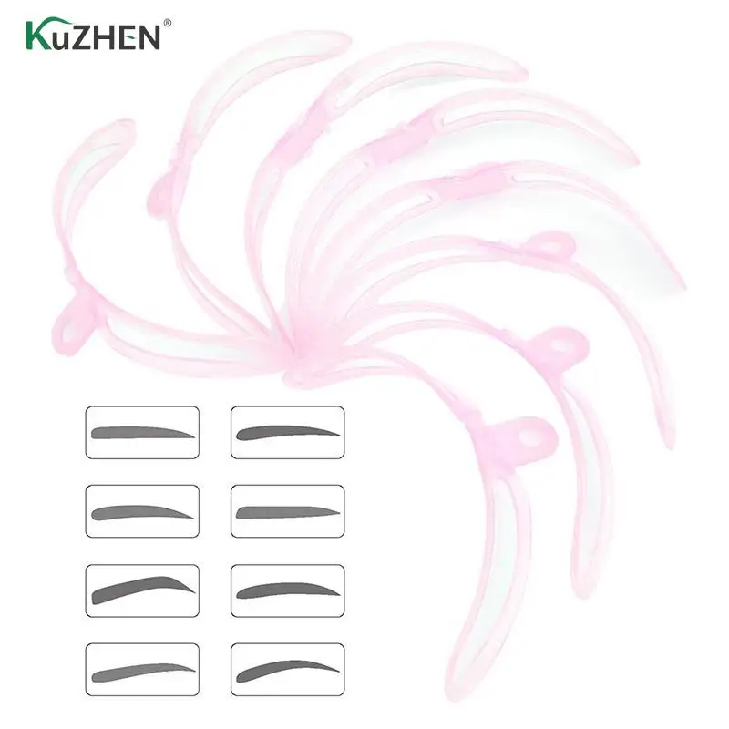 

8pcs/set DIY Template Reusable Cosmetic Tools Maquiagem Eyebrow Shaper Makeup Template Eyebrow Grooming Shaping Stencil Kit