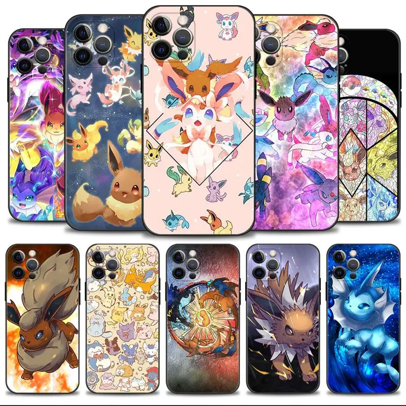 

Pokemon Eevee Sylveon Phone Case For Apple iPhone 11 14 13 12 Pro Max 13 12 Mini XS Max XR X 7 8 Plus Silicone Cover