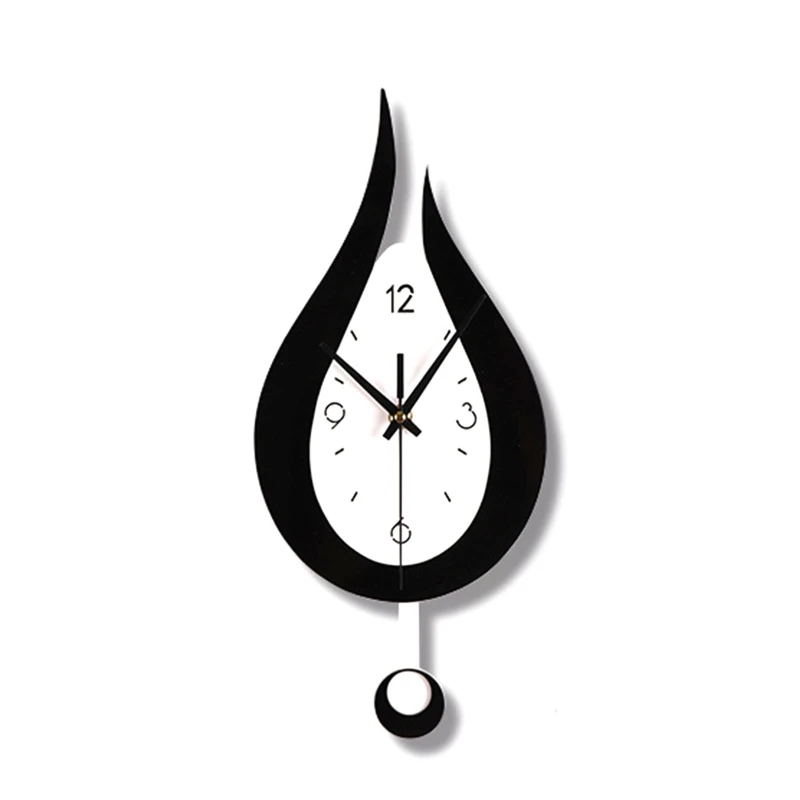 2022 Modern Water Dropping Design Wall Clock Creative Acyrlic Pendulum Clock for Home Bedroom Living Room Office Decoration Mute