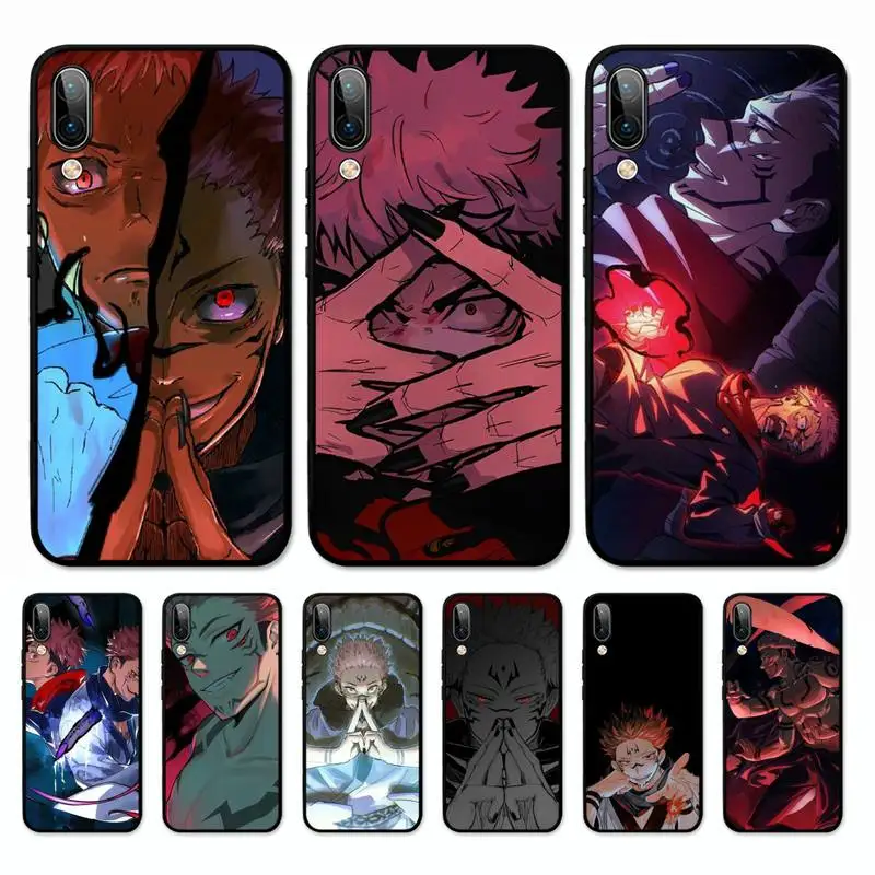 

Cartoon Anime Jujutsu Kaisen Yuji Itadori Phone Case for Vivo Y91C Y11 17 19 17 67 81 Oppo A9 2020 Realme c3