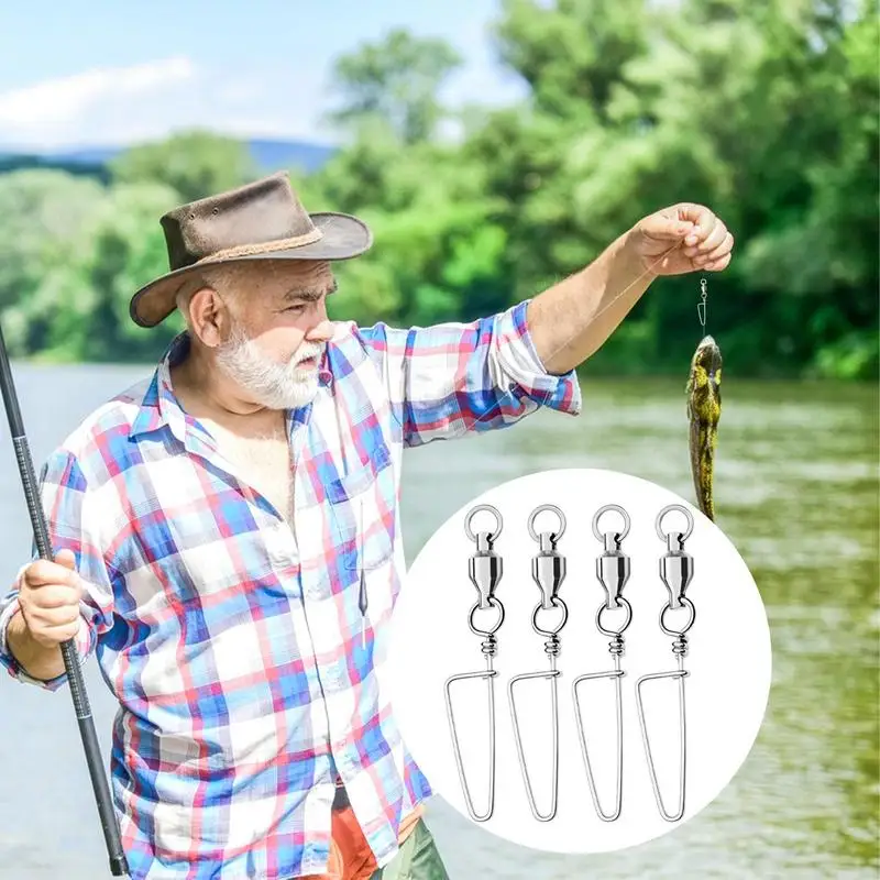 Вертлюг для рыбы 10X зажимы тунца из нержавеющей стали рыболовные аксессуары