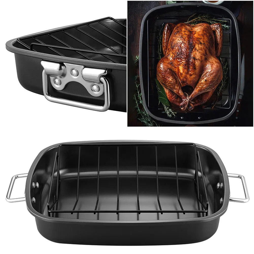 Сковорода из углеродистой стали с подставкой 17x14 дюймов большая жаровня для