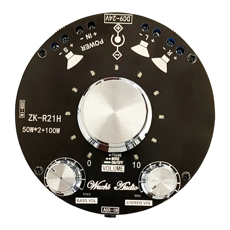 

Mini Blue-tooth Amplifier 50W+50W+100W Dual Channel Stereo Power Output BT + AUX+ USB+Sound Card Input TPA3116D2 for DIY