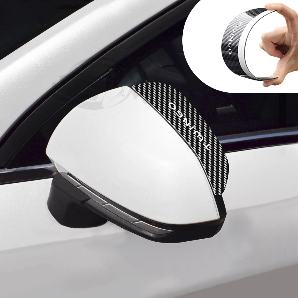 

2Pcs Car Rear View Mirror Sticker Rain Guard Rearview Mirrors Eyebrow Cover For Renault Twingo 1 2 3 MK1 MK2 MK3 1993 - 2021