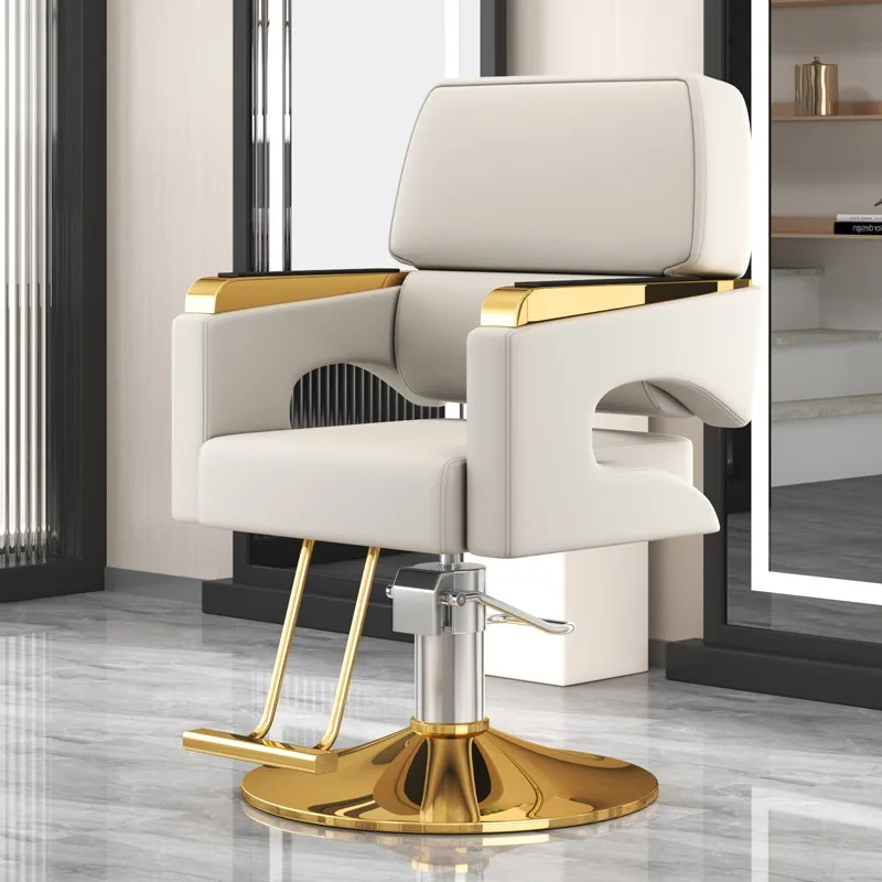 

Modern Simplicity Barber Chairs Hair Cutting Speciality Stool Luxury Barber Chairs Comfort Waiting Sillas Salon Furniture QF50BC