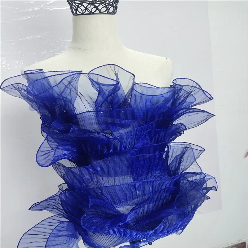 Плиссированная кружевная сетчатая юбка ткань одежда декоративные аксессуары