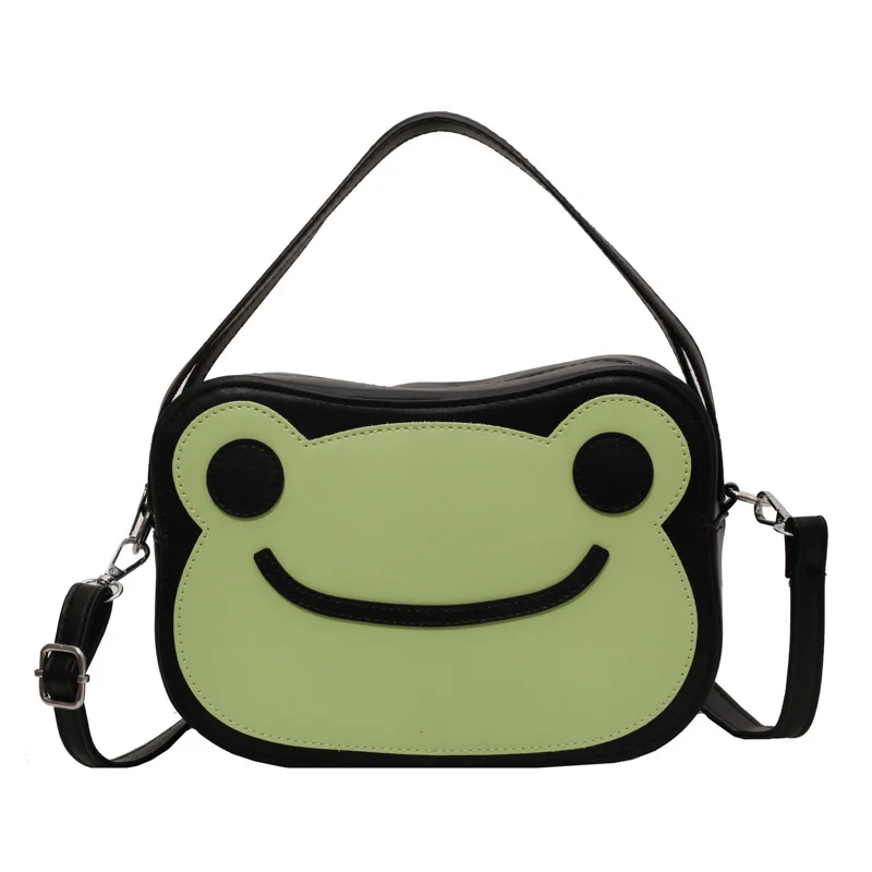 

Cartoon Frog Square Bags For Women Cute Funny Female Shoulder Bag Leather Hip Hop Handbag Creative High Quality Crossbody Bag