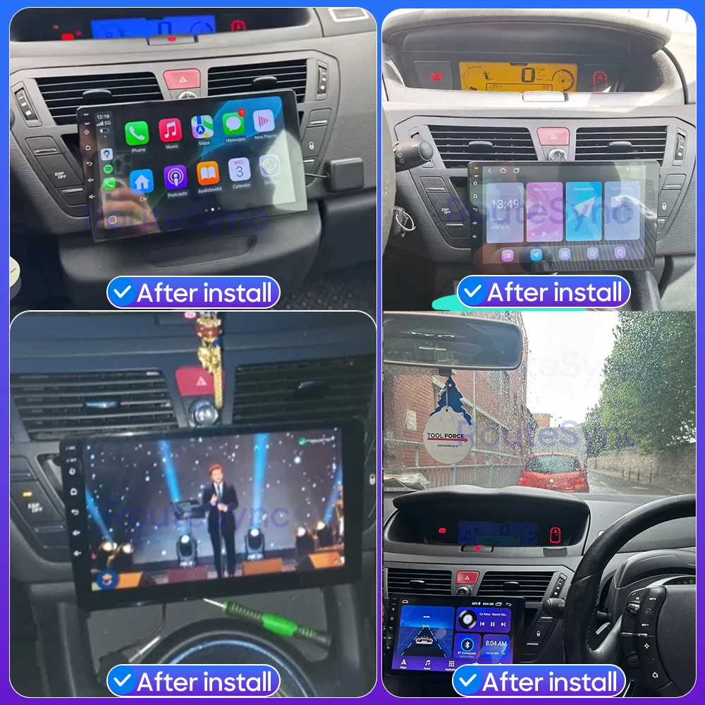 Фото Для Citroen C4 Grand Picasso 2006-2013: Автомагнитола Android, мультимедийный видеоплеер, Carplay, навигация GPS, стереосистема с DSP №3