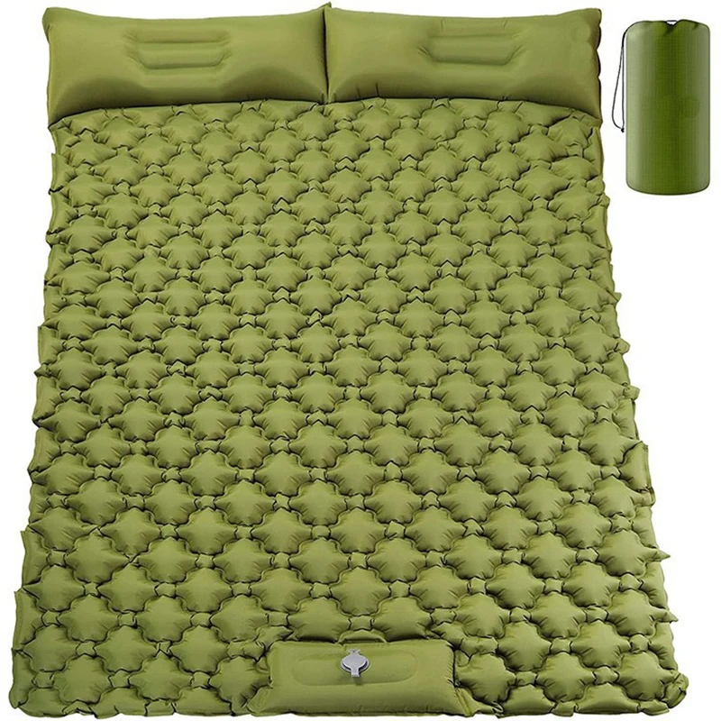 

Camping Inflatable Mattress 2-Person Outdoor Tent Sleeping Pad Bed Ultralight Folding Travel Air Mat Cushion Moistureproof