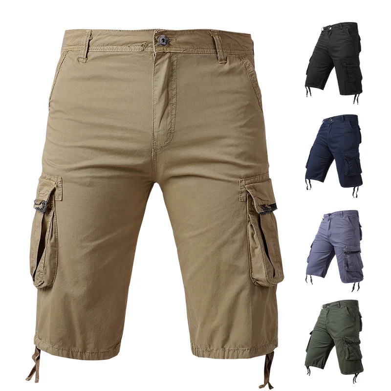 

Men's Summer New Cotton Military Tactical hiking Loose Shorts Mens Fashion Casual Brand Short Men Patch Pockets Cargo Shorts Men