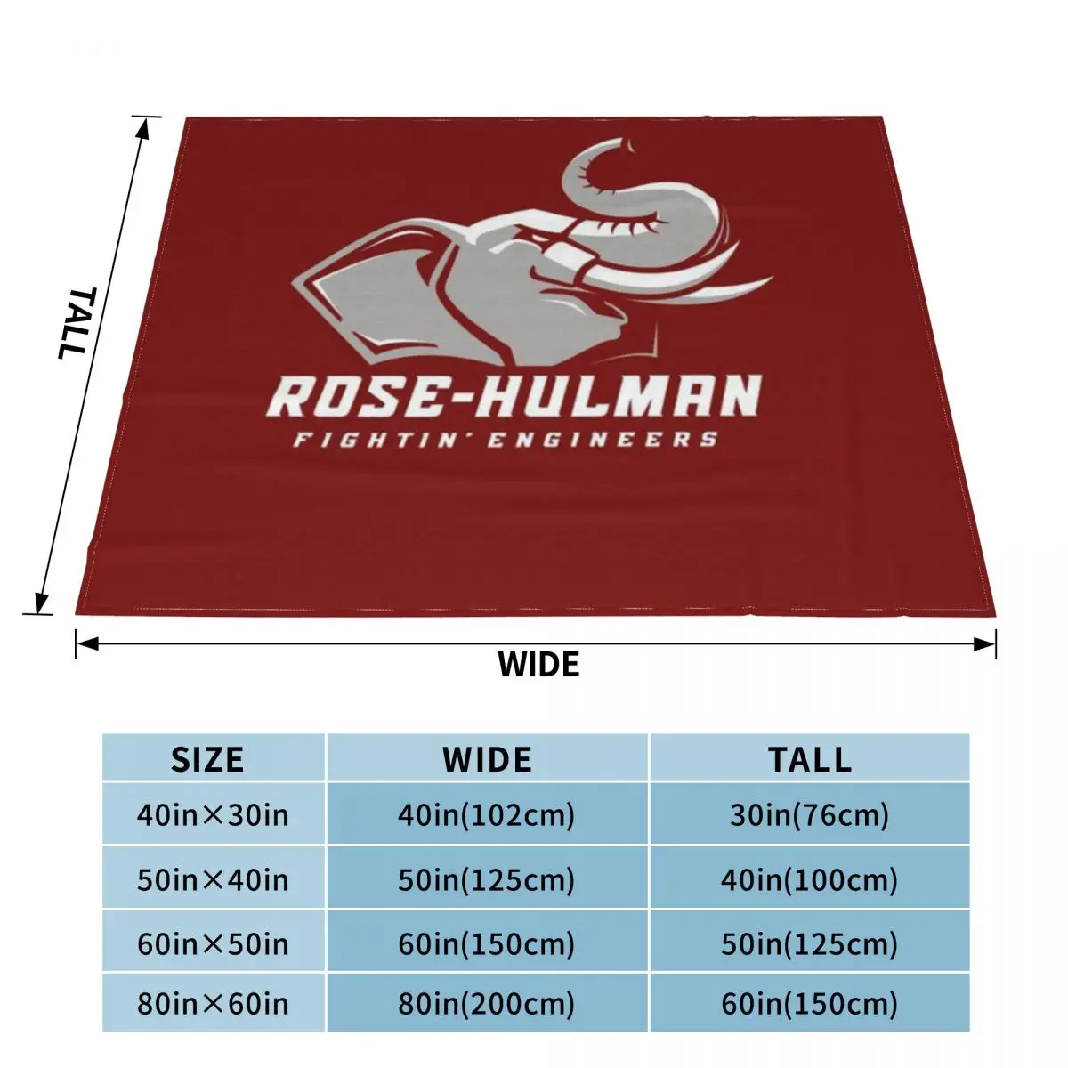 Фото Ультра-мягкое Флисовое одеяло The Rose Hulman грантин инженеры №2