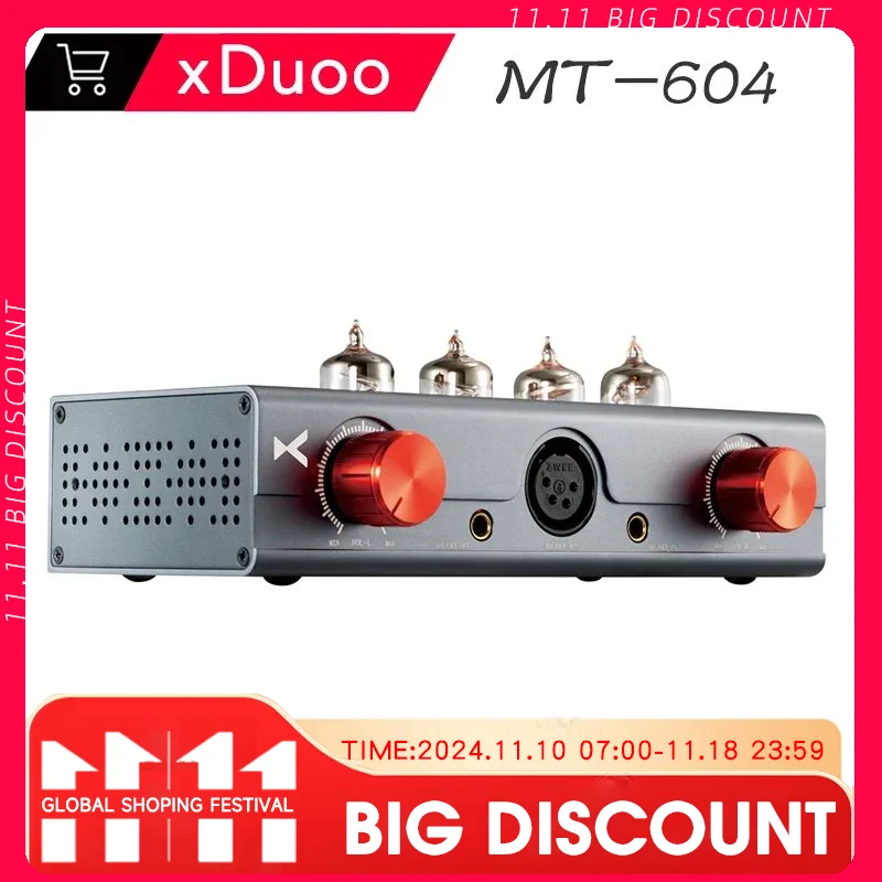 XDUOO MT-604 Hi-Fi клапан усилитель для наушников сбалансированная лампа 6J1