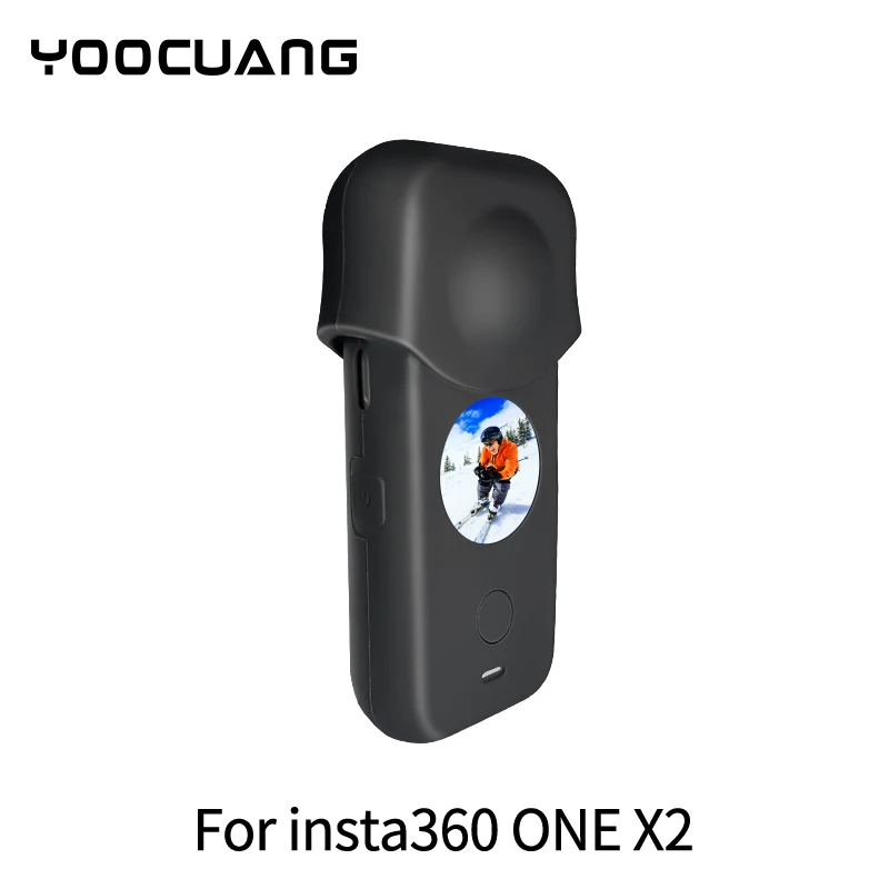 

Silicone Case for insta360 X2 Tempered Glass Screen Protector Protective Film Lens Cover for insta360 one X2 Accessories
