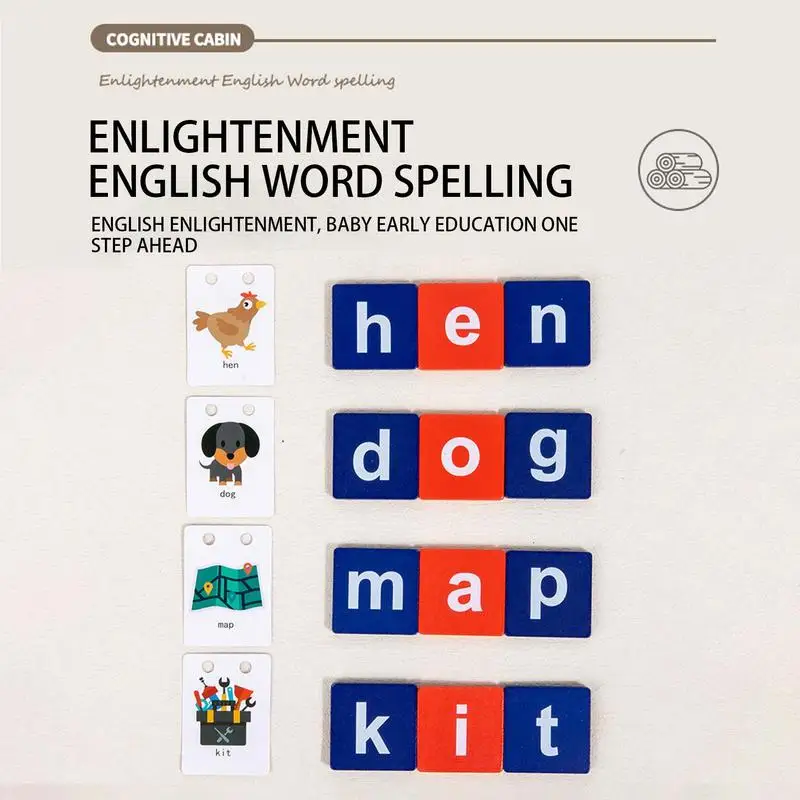 

Wooden Letters Spelling Games Alphabet Blocks Preschool Educational Toys With Flash Cards Alphabet Blocks With Sight Words