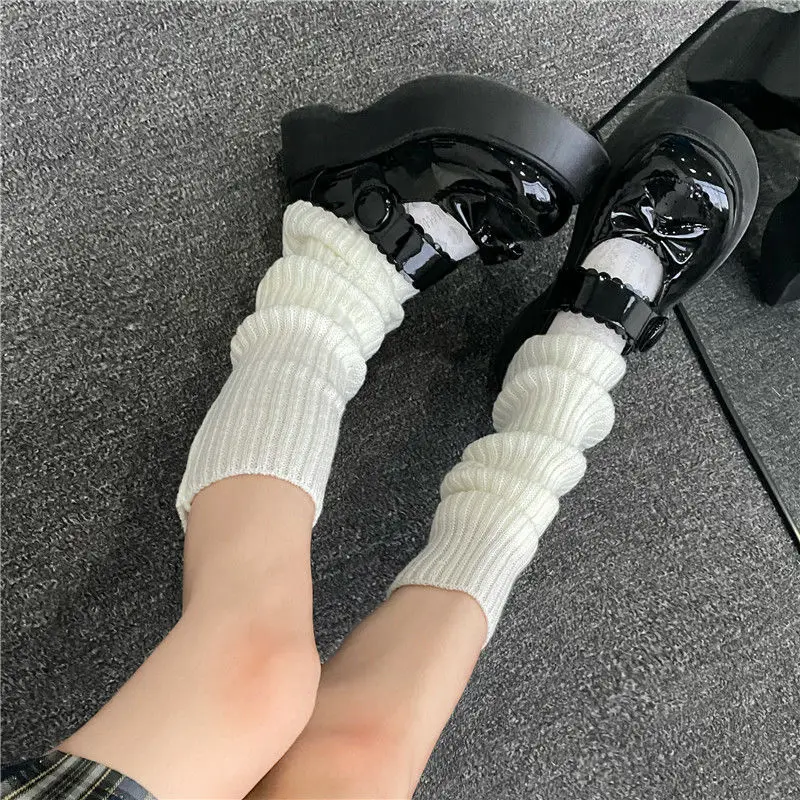 Y2K Милые трикотажные носки в японском стиле &quotЛолита" шерстяные вязаные с