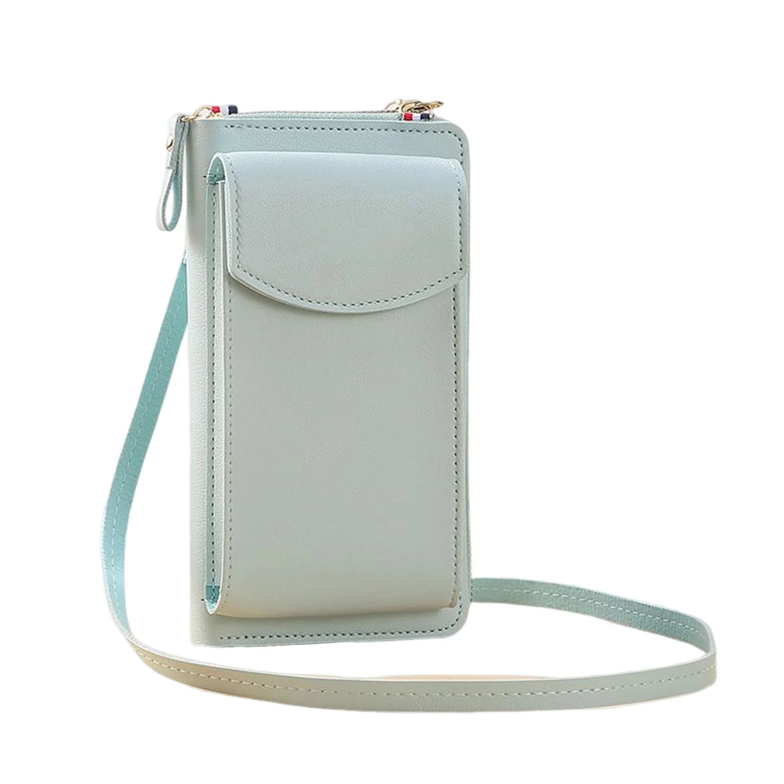 

Fashion Solid-Color Double-Layer Phone Bag Multi-Purpose Large Capacity Bag For Working Office Women's Shoulder Bag