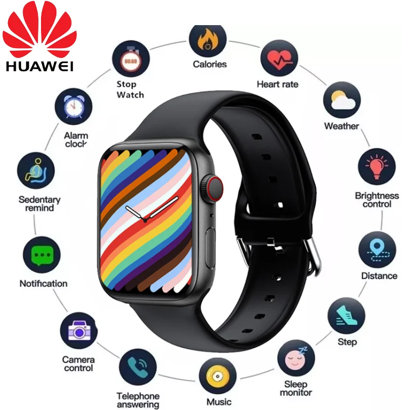 

Huawei i7 Pro Max Smart Watches Bluetooth Call NFC Smartwatch For Women Men1.9 Inch Heart Rate Monitor Wireless Charging Clock