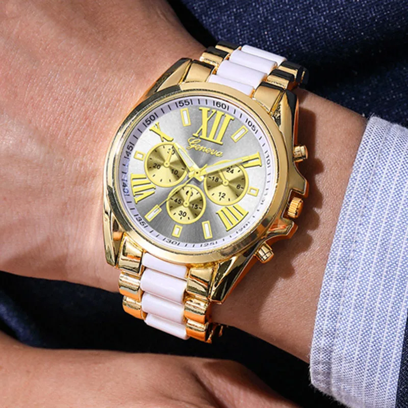 Новинка 2022 Роскошные мужские часы для джентльмена Женева кварцевые с римскими