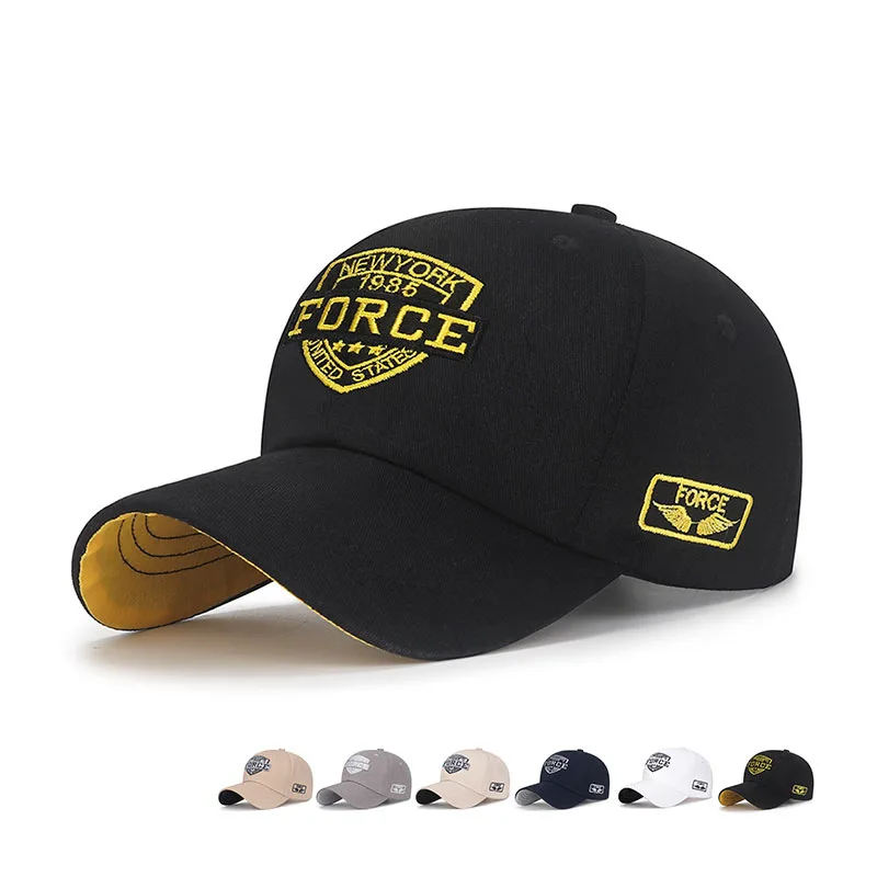 

2022 New Summer Baseball Cap For Men Stylish FORCE Letters Embroidery Sports Leisure Women Golf Hat Male Snapback Kpop Bone E87