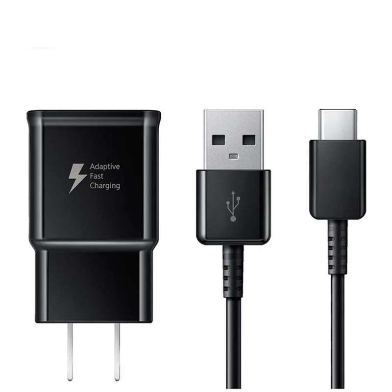 Зарядное устройство USB + кабель Type-C QC3.0 18 Вт, адаптер для быстрой зарядки для Samsung S10E, S10 plus, S9, S8, Note 10, 8, 9