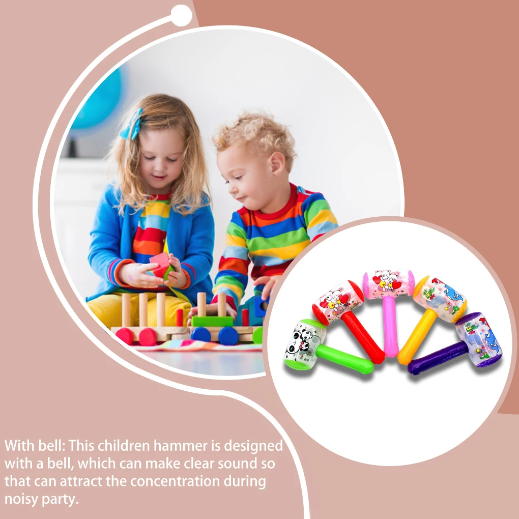 

Random Color Children Inflatable Hammer with Bell Interaction Game Toys