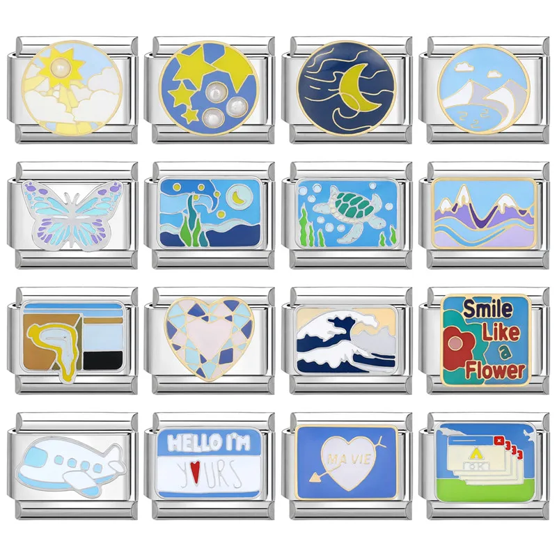 Браслет из нержавеющей стали с бусинами в ассортименте