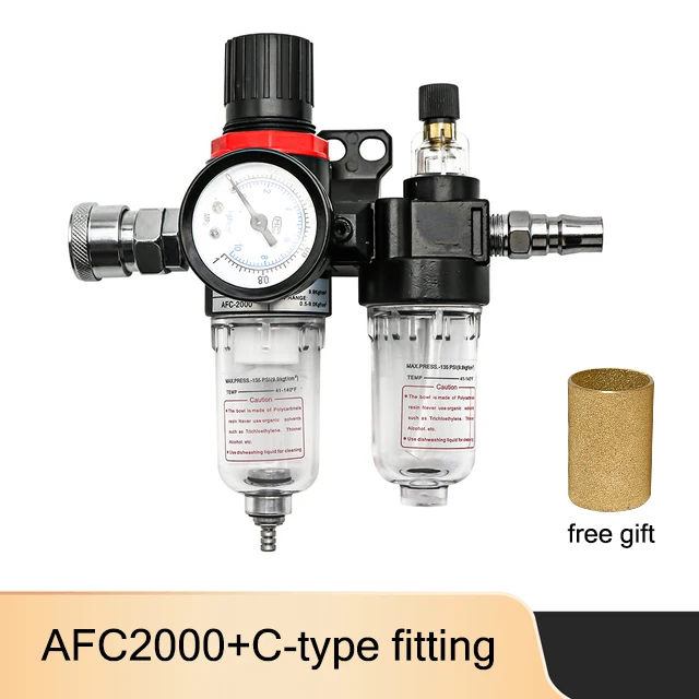 

AFC2000 G1/4 Воздушный компрессор Масловодоотделитель Воздушный фильтр, используемый для уменьшения регулятора клапана давления AFR2000 + AL2000
