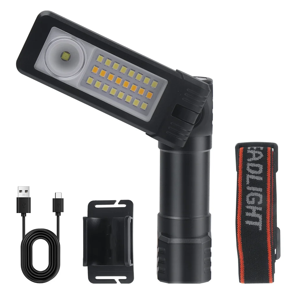 

BORUiT 600Лм перезаряжаемый налобный фонарь черный