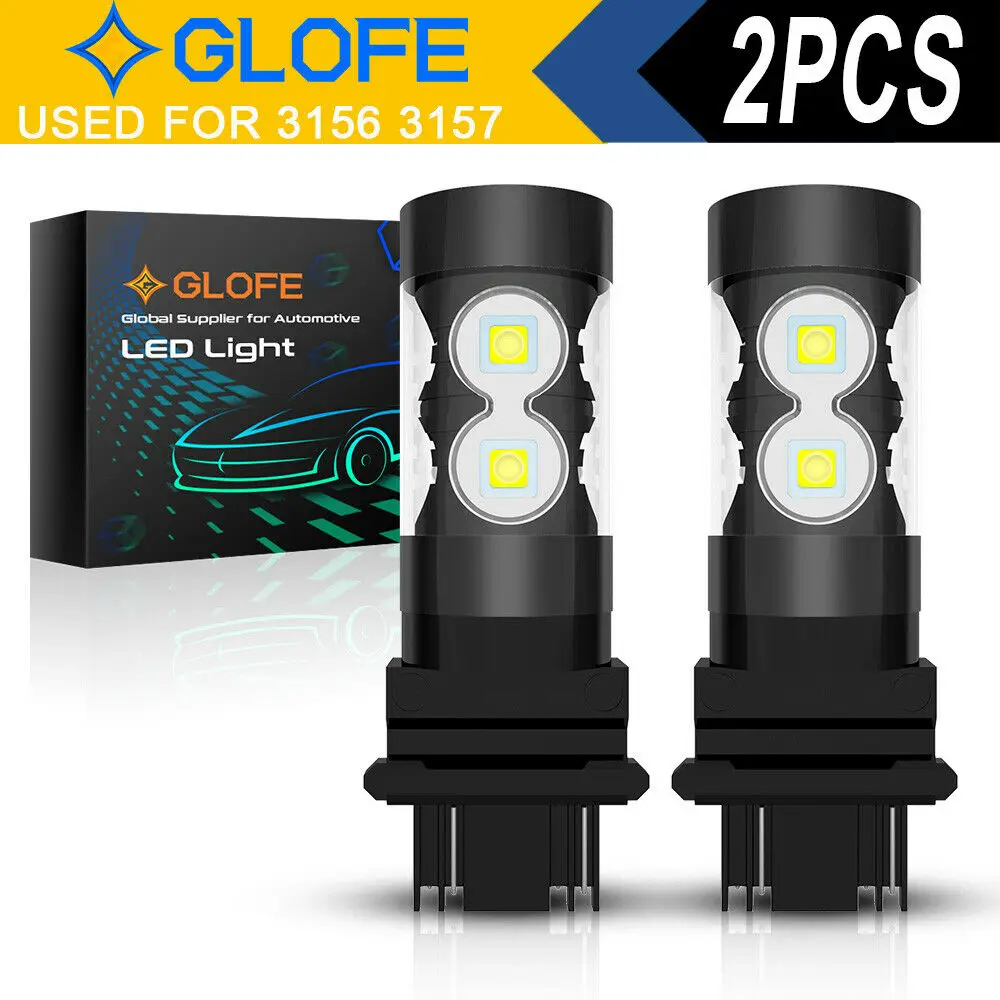 

Glofe 3157 3057 3457 Led Drl Driving Daytime Running Light Bulb White Cree-2525