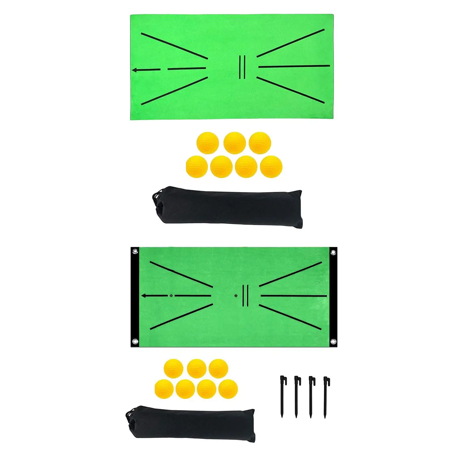 

Golf Training Hitting Mat with Storage Carry Bag, Portable Golf Training Aid
