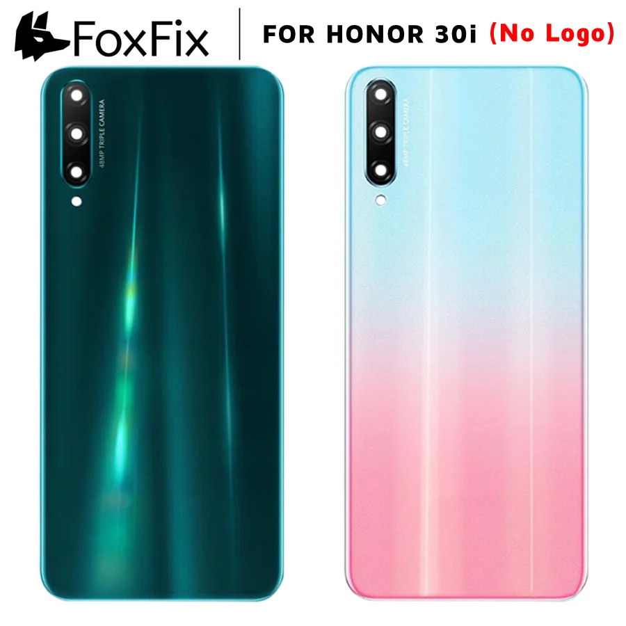 

Модифицированная Задняя стеклянная крышка без логотипа для Huawei Honor 30i, Крышка батарейного отсека, задняя крышка корпуса + Замена объектива к...