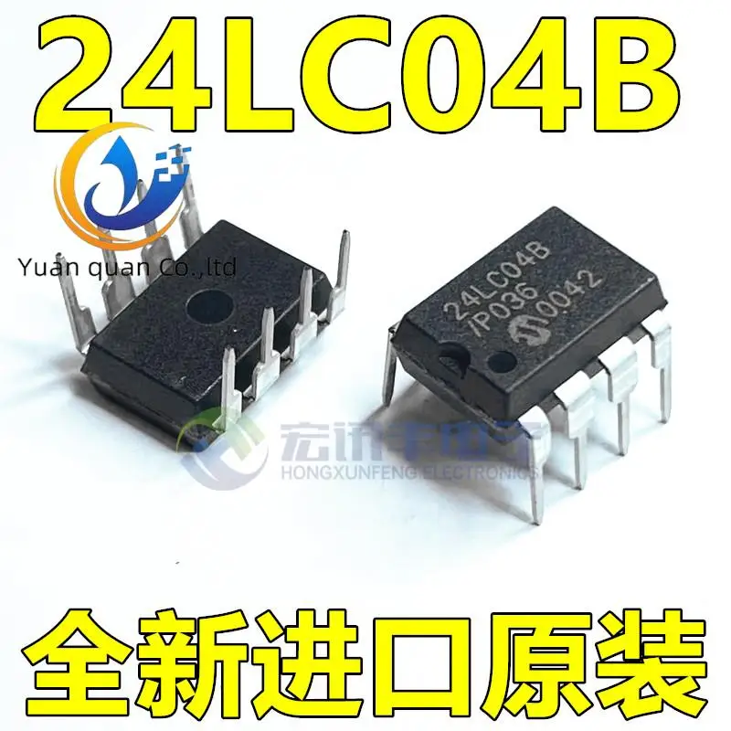 

30pcs original new PIC24LC04B-I/P 24LC04B-I/P DIP8 memory chip