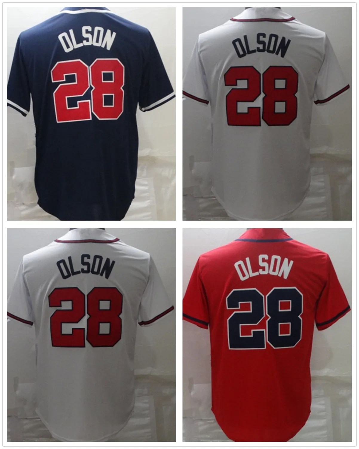 

2022, мужские, женские, молодежные, детские, американские бейсбольные Джерси, Спортивная рубашка Мэтт Олсон