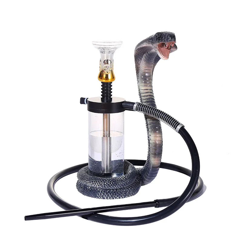 New Snake Resin Hookah Narguile Chichas with Hose Metal Tube Resin Hookah Set