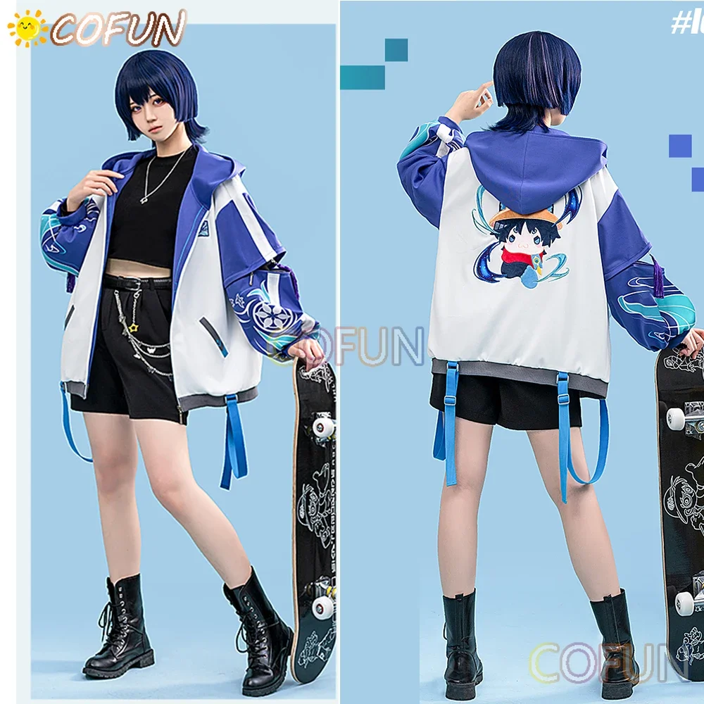 COFUN Wanderer повседневное модное пальто костюм для косплея игра Genshin Impact аниме