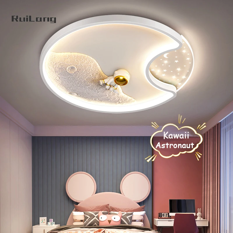 Светодиодный потолочный светильник в виде мультяшного астронавта украшение для
