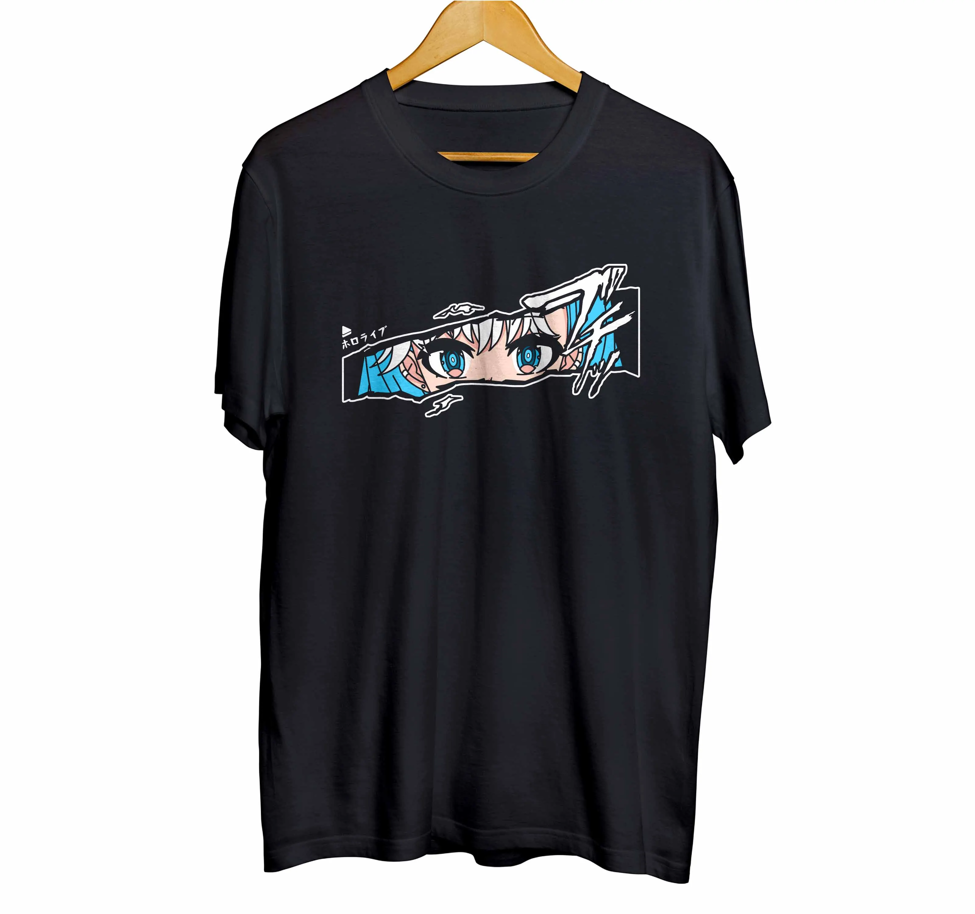 Футболка distrotuber KOBO KANAERU eyes - HOLOLIVE ID 100% чесаный 30s