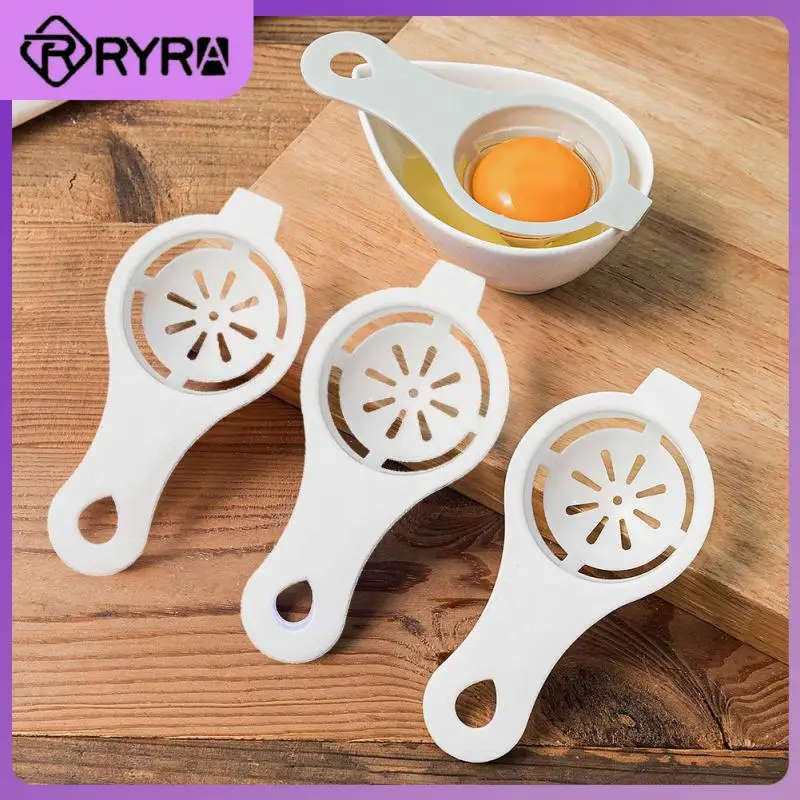 

Mini Egg Filter With Silicone Holder Household Separates Sieve Kitchen Baking Plastic New White Egg Yolk Protein Separator