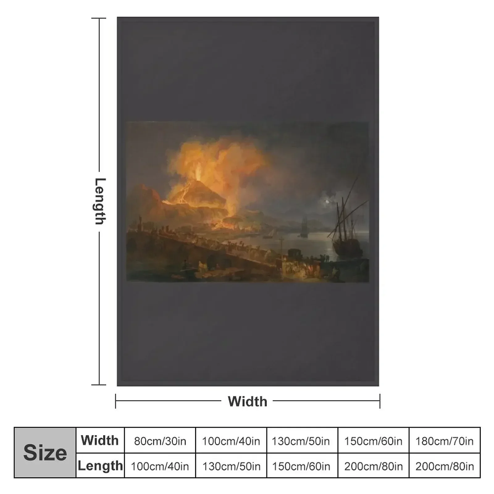 Pierre-Jacques Volaire - Вычерние Mt. Одеяло Vesuvius Мягкие клетчатые одеяла для одеял кровати