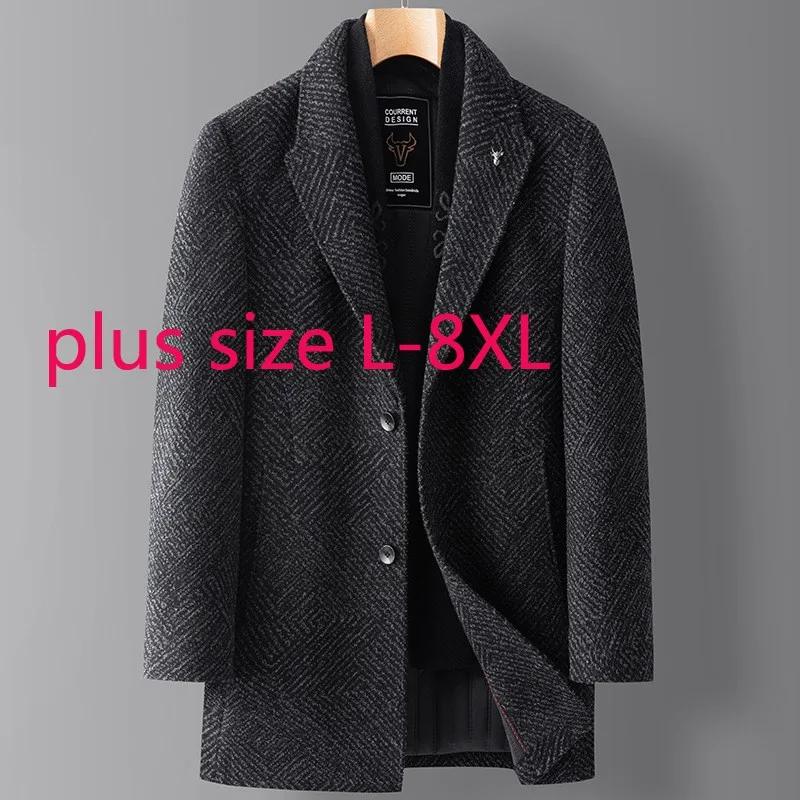 

New Arrival Fashion Super Large High Quality Winter Men Casual Suit Collar Thick Padded Cotton Coat Plus Size L-4XL 6XL 7XL 8XL