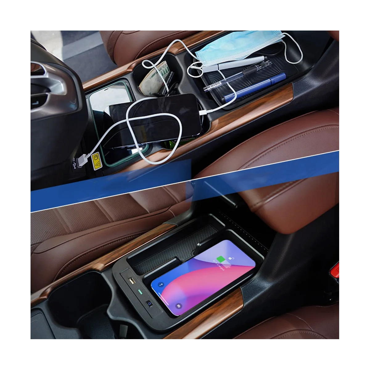 15 Вт автомобильное беспроводное зарядное устройство QI для телефона быстрое