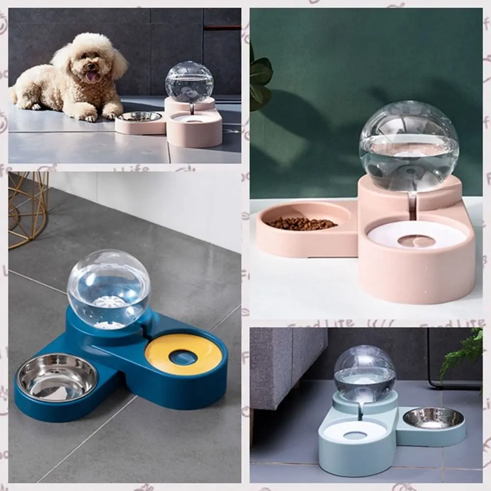 

Layer Kitten Food Container Plastic Removable Cat Water Fountain Dog Bowls Cat Automatic Feeder Cat Water Dispenser