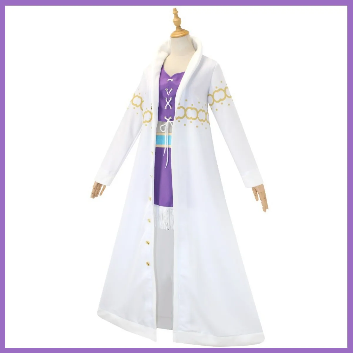 Аниме Нико · Робин Косплей Костюм Мисс Все нелье Парик Большой Меховой Воротник