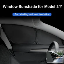 For Tesla Model 3 Y Side Window Sunshade Front Rear Windshield Gear Heat Insulation Privacy Curtain Outdoor Camping Shading